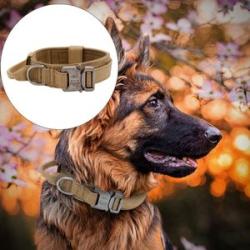 Pets Neck Belt Adjustable Nylon Dog Mud Color XL:50-60