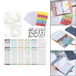 A6 Notebook Binder with Sticker Labels with Expense Budget