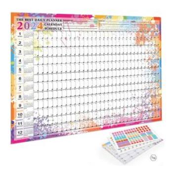 2024 Full Year Wall Calendar Planner Home Modern Calendar