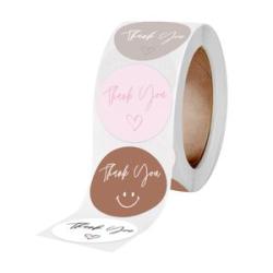 1 Inch Thank You Sticker Flowers Floral Decorative Sticker