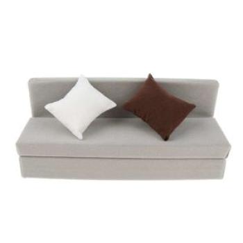 1/6  Sofa Couch With Cushions Furniture For    Figure Gray