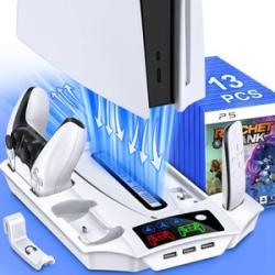 PS5 Controller Charger P5 Stand Gamepad Chrging Dock & Fan