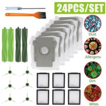 Dust Bags Side Brush Parts Kits For IRobot I7 I7+ E5, E6 Vacuum Cleaner Part