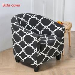 Home Bathtub Chair Covers Elastic Armchair Single Sofa Dark Gray
