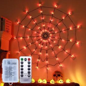 LED Halloween Spiders Web Light Personalized Decorative