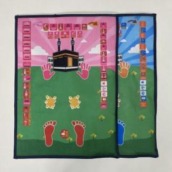 Portable Children Islamic Electronic Praying Teaching Mat Guide Pink
