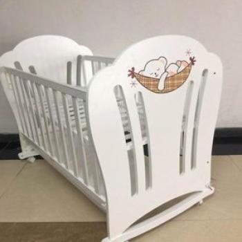 Baby Wooden Bed - White