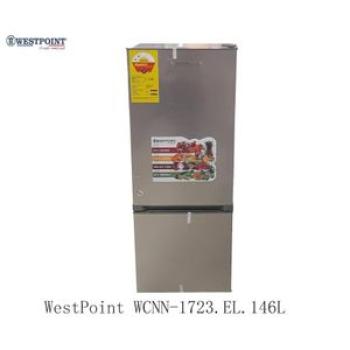 146 Litres - WCNN1723 Double Door Refrigerator Botton Freezer - Silver Steel