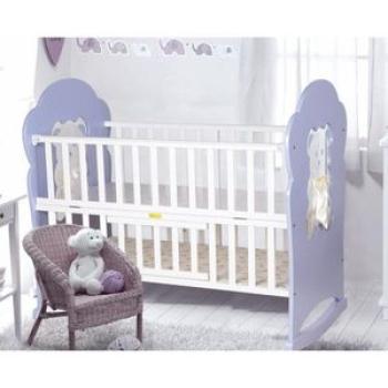 Baby Wooden Teddy Bed - Blue
