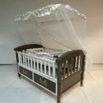 Baby Bed 2IN1 With Drawer - Brown