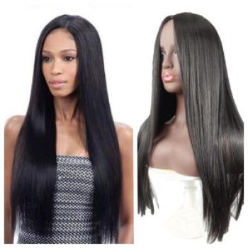 Long Straight Synthetic Women Wig-Black