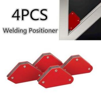 4pcs Welding Magnet Magnetic Square Welder Holder Arrow Clamp 45degrees 90degrees 135degrees 9Lb
