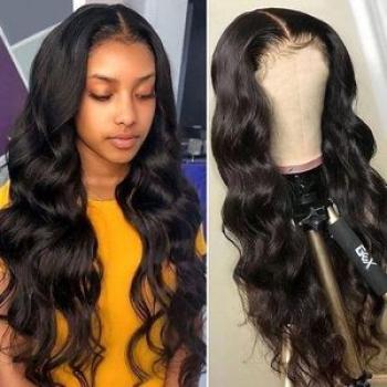 Ladies Beautiful Curly Wavy Women Long Wig Hair- Black