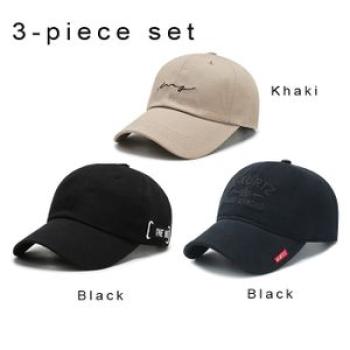 High Quality Unisex Fashion Baseball Cap--Outdoor Casual Cap--3 Pcs Set