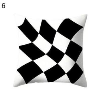 Black White Throw Pillow Case Cushion Cover Sofa Bed Car Cafe Office Decoration6