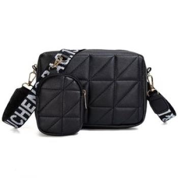 2 In 1 Unisex Crossbody Bag Ladies Shoulder Bag Diamond Leather Bags For Ladies