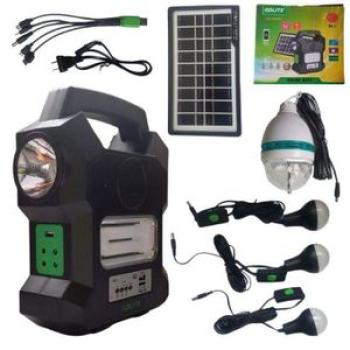 GDLITE SOLAR / Electricity Lighting System With Multimedia GD1000A- Black
