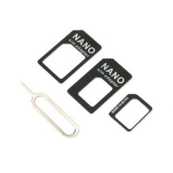 OR For Nano Sim Adapter And For Micro Sim Adapter For Nano To For Micro Adapter Black