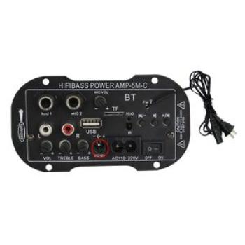 Audio Bluetooth Amplifier Board Mini Multicolor 4.61 X 2.6 Inches