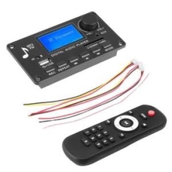 Audio Module 12V USB TF USB FM Car Radio Black Bluetooth MP3 Decoder