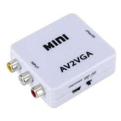 Mini AV2VGA Video Converter Convertor Box AV RCA CVBS to VGA Video Converter Conversor with 3.5mm Au