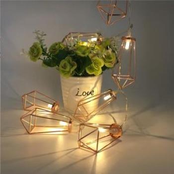 KCASA 1M 10 LED Metal Diamond String Lights LED Fairy Lights for Festival Christmas Halloween Party