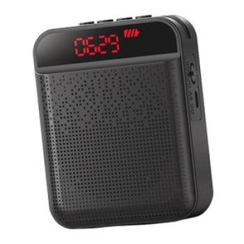 Voice Amplifier Rechargeable FM Radio Recorder For Promotions Black