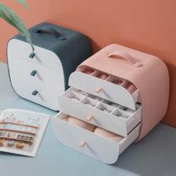 Three-in-One Underwear Drawer Organizer Socks Clothing Ties For Pink