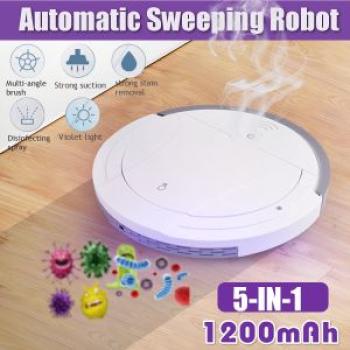 5-in-1 USB Automatic Intelligent Sweeping Robot Spray Disinfection Violet Light Can Add Disinfectant