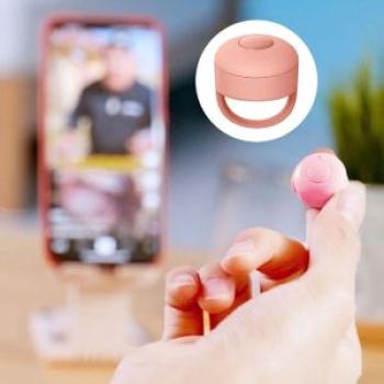 Bluetooth Fingertip Video Controller Clicker Page Turners Device Pink