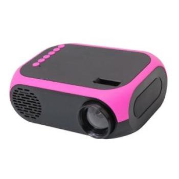 Mini Portable Video Projector LED With Speakers Support HD 1080P Rose