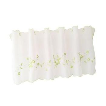 2x Embroidered Lace Half Valance Eyelet Tier Curtains Kitchen Window