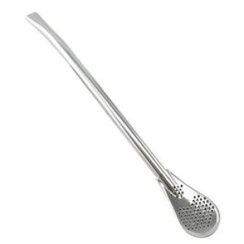 Stainless Steel Yerba Mate Bombilla Filter Filtered Silver - 17.8cm