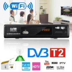 1.3" LED Display 5V 2A 1080P HD -T2 Smart TV Box STB TV Digital Terrestrial Receiver USB2.0 T2 Set-t