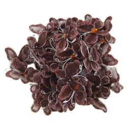 50Pc Glitter Mesh Stocking Butterflies W Diamante Wedding Purple