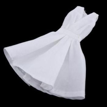 1:6 Female Figure Dress Skirts Elegant Suits Fits For HT 12" White