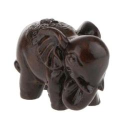 China Wooden Elephant Statue Buddist Figurine Fengshui Elephant