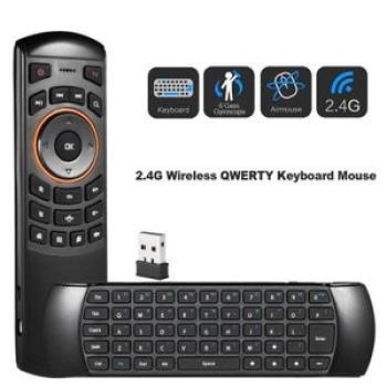 Mini 2.4GHz Wireless QWERTY Keyboard Air Mouse For Windows /Mac OS/Linux/ Android TV Mini PC TV Box