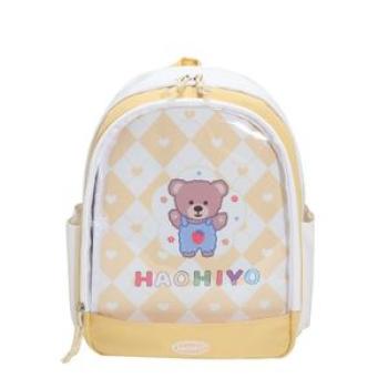 Kawaii Ita Backpack for Pin Display Women Cute Transparent 15.6 Inch School Backpack with Clear Wind