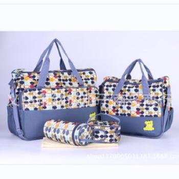 5 PC Mummy Diaper Bags Tote -Blue