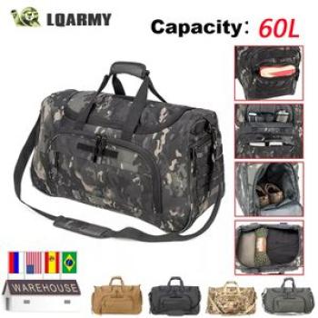 60L Large Capacity Waterproof Gym bag Men Sports Travel Bags ary Tactical Duffle Luggage Outdoor Fit