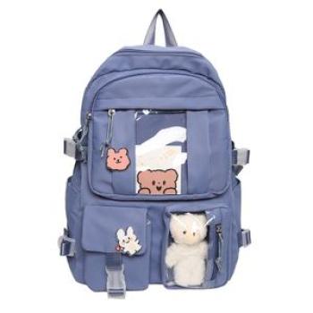 New Large Capacity Women Backpack Transparent Waterproof Nylon Girls Schoolbag Teenager Book Bag Pre