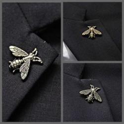 Bee Brooch Pins For Men Women Retro Cute Small Bee Insect Brooch Broach Needle Accessories Party Jew