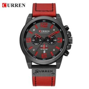 Watch Men Sports Chronograph Quartz Wrist Watches Hot Fashion Brand Leather Relog Hombre Water Resis