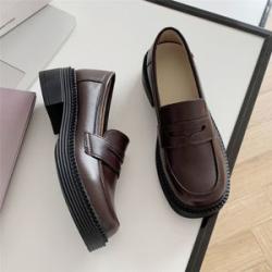 （brown）Womens Loafers Shoes Round Toe Female Footwear 2023 Fashion Women`s Autumn Oxfords Clogs Plat