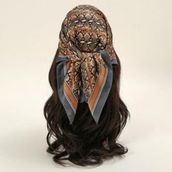 Foreign Trade Hot Selling Autumn and Winter New Python Print 70 Square Scarf Female Street Popular B