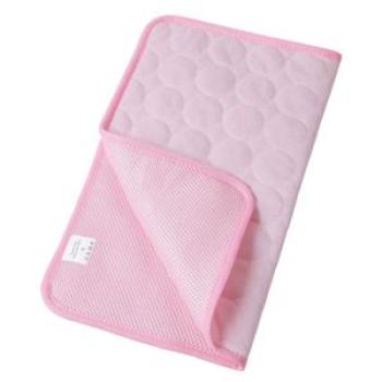 Pet Dog Cooling Mat Breathable Ice Silk Pad Foldable Pink_70x55cm