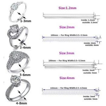 Ring Size Adjuster for Loose Rings Invisible Ring Guard Clip Transparent Silicone Sizer Tightener Re