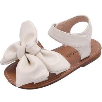 Summer Children`s Sandals Girls Sandals Girl`s Bow Soft Bottom Shoes Girls Fashion Non-slip Princess