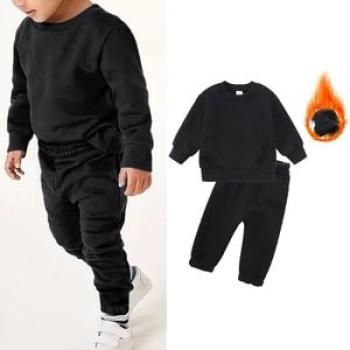 1-13Y Fleece Winter Essential Kids Baby Boys Girl Clothing Sets Toddler Cotton Warm cksuit Children